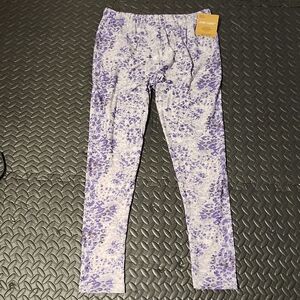 NWT Just Cozy Floral Purple Leggings Size M/L